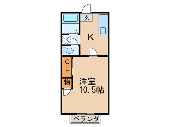 コーポ林の物件間取画像